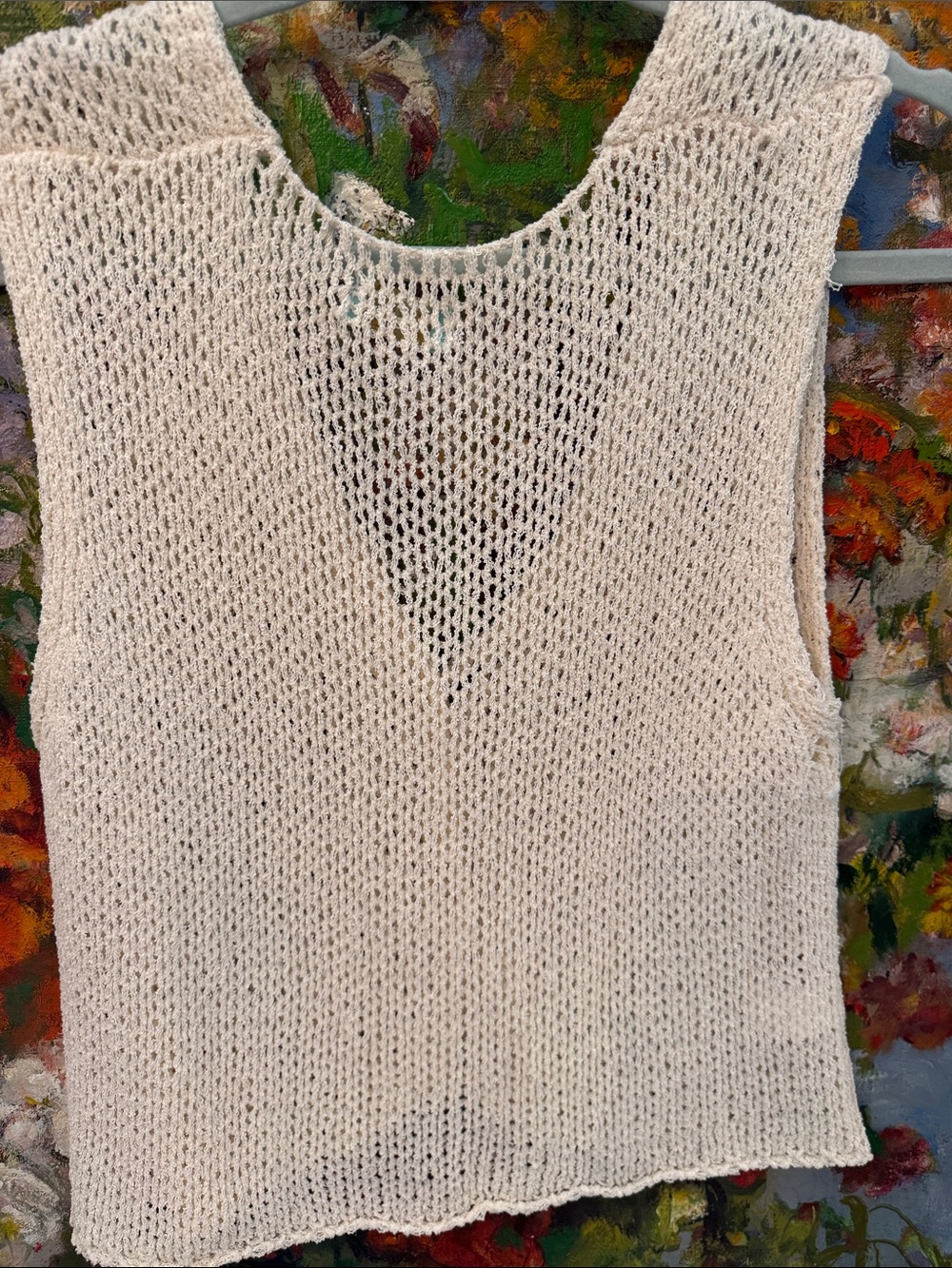 Light Crochet Knit Button-Front Women’s Vest - Picture 7 of 7